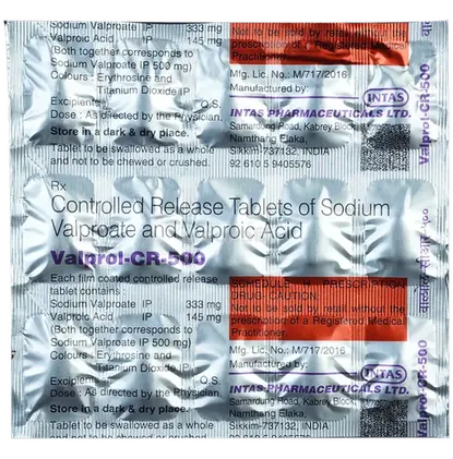 valprol cr 500mg tablet 15's